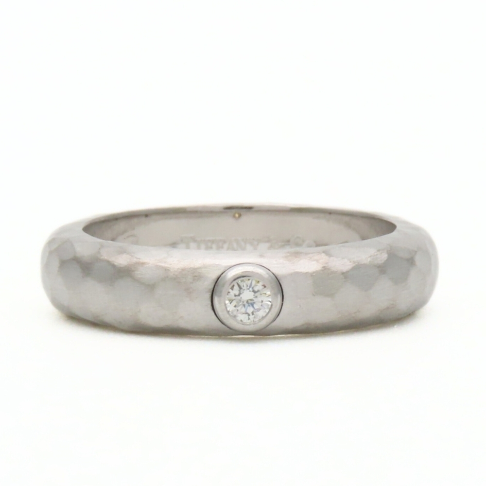 TIFFANY 18k Silver Diamond Ring - Picture 3 of 13